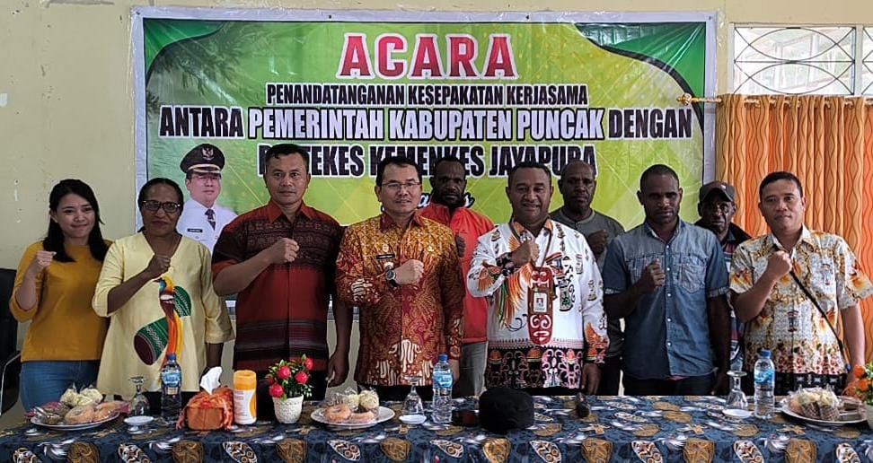Pemkab Puncak Melakukan Penandatanganan Memorandum of Understanding (MoU) Dengan Poltekes Kemenkes Jayapura